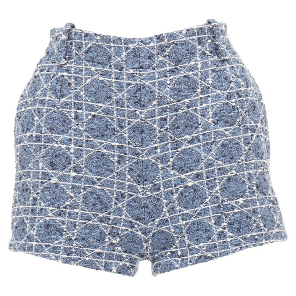 Dior Macrocannage cotton blend tweed shorts